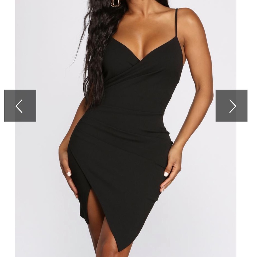 Windsor captivate me asymmetric crepe mini dress